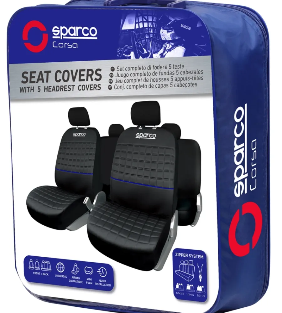 Best Set universale spc1042 coprisedili auto completo nero/blu Auto Interno