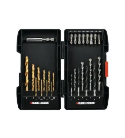 Set Valigette Con Accessori-Black+Decker Set valigetta "a7177" metallo forare-avvitare