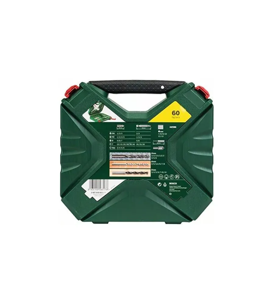 Bosch Trapani E Avvitatori|Set valigetta punte e bit avvitamento "x-line classic" 60 pezzi