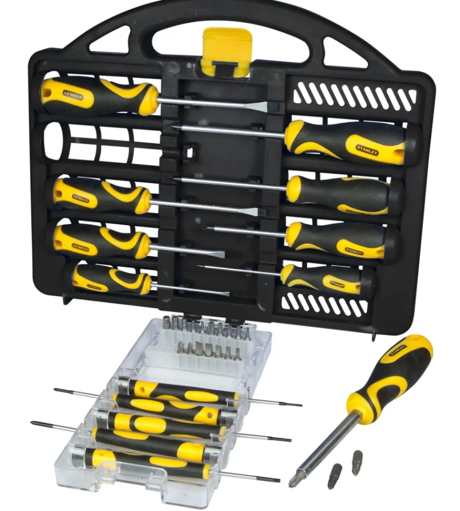 Cacciaviti-Stanley Set valigetta "sthto-62141" completa di 34 pezzi