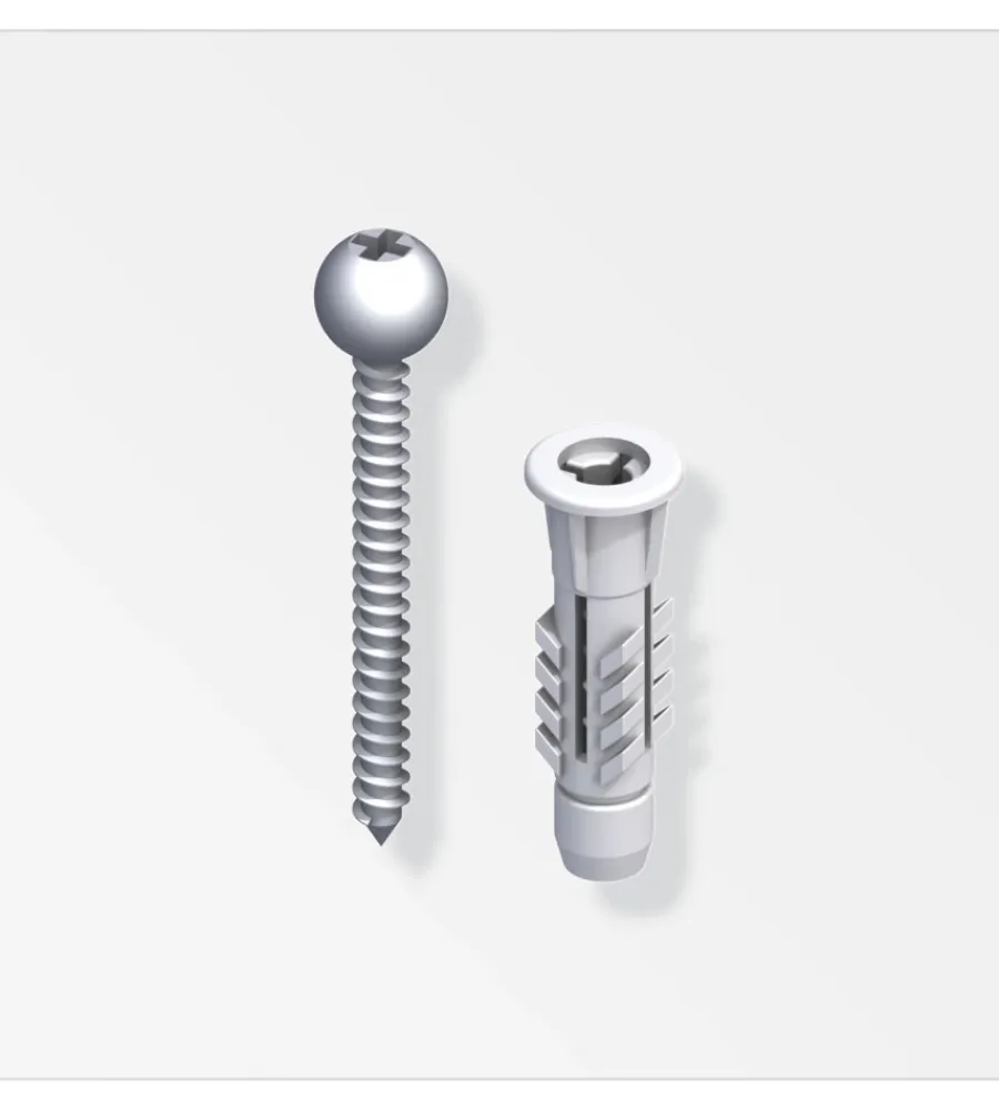 Ferramenta Per Mobili E Infissi-Alfer aluminium Set viti e tasselli 4x35mm - 5 pezzi.