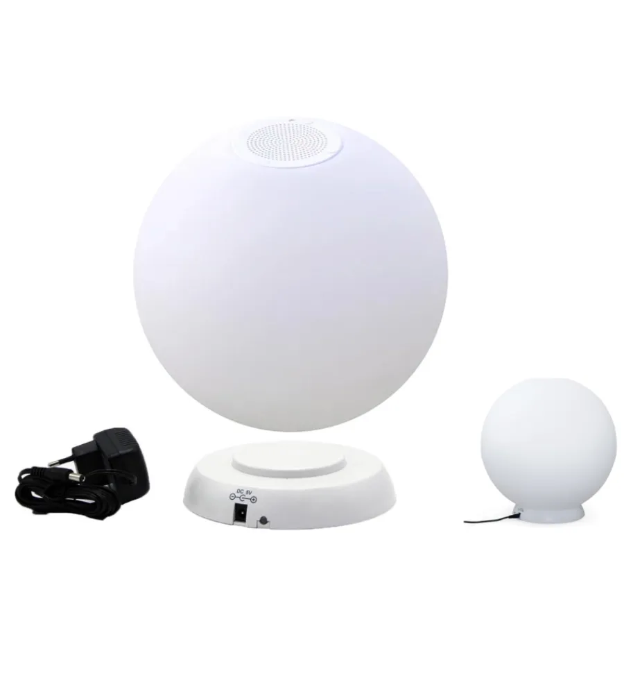 Sale Sfera lumonosa e speaker in bluetooth solare riviera in pe e abs ø30x26 cm Illuminazione Per Esterno