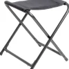 Clearance Sgabello "aravel 3d stool" in alluminio e 3durafeel nero 27x40x45 cm Campeggio