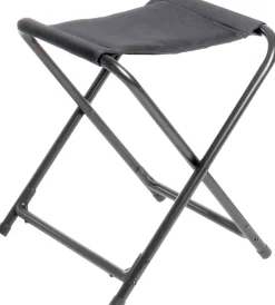 Clearance Sgabello "aravel 3d stool" in alluminio e 3durafeel nero 27x40x45 cm Campeggio