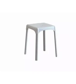Clearance Sgabello da bagno quadrato, bianco Accessori Bagno
