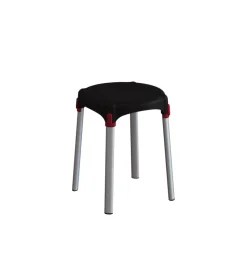 Hot Sgabello da bagno tondo colore nero, ø33x42,5 cm Accessori Bagno