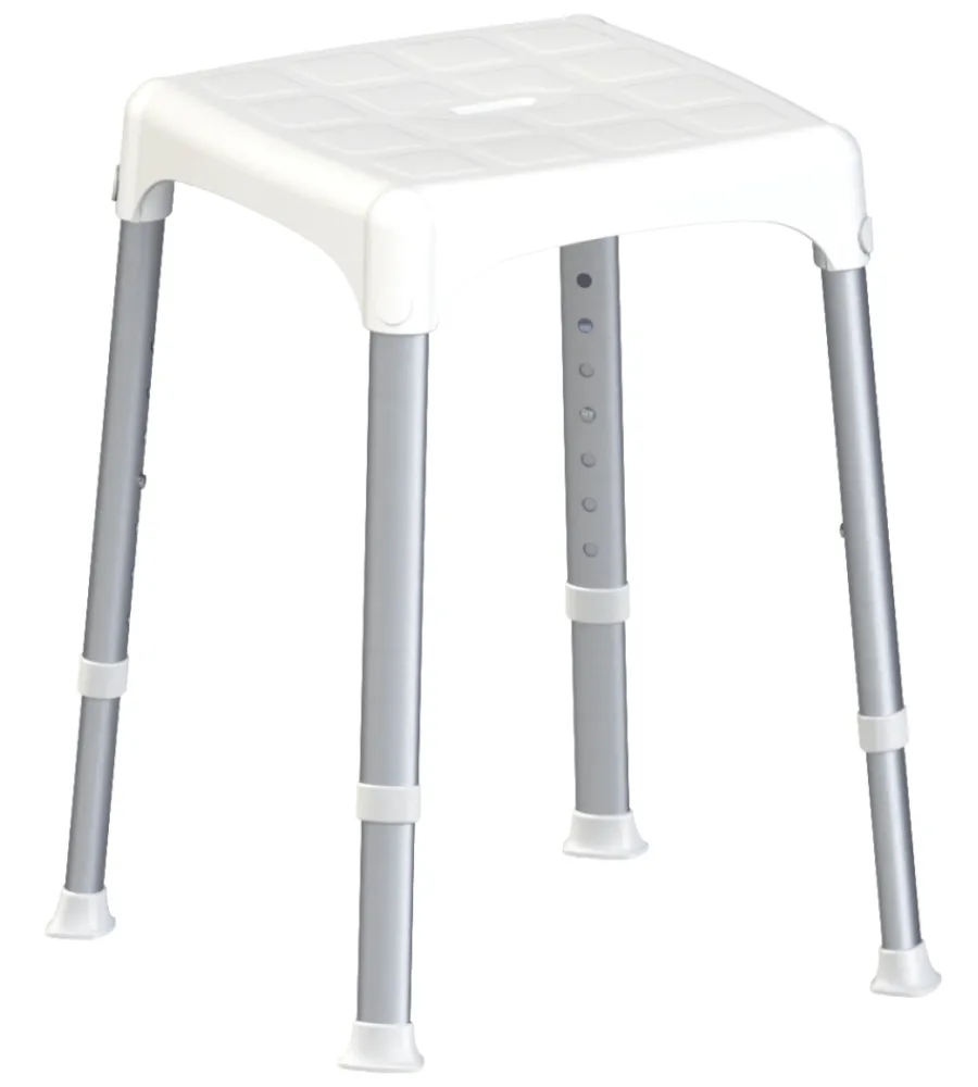 Accessori Bagno- Sgabello da doccia regolabile, quadrato
