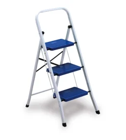 Sgabello "everest" in acciaio 3 gradini 80x46,5x51 cm Scale E Sgabelli