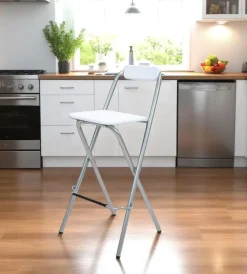 Best Sgabello pieghevole bianco 48,5x48x97 cm Sedie E Sgabelli