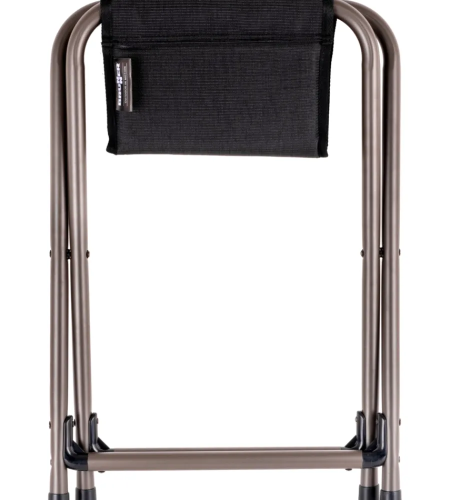 Campeggio-Brunner Sgabello pieghevole da campeggio "phantom stool" in alluminio e licotex grigio 27x40x45 cm