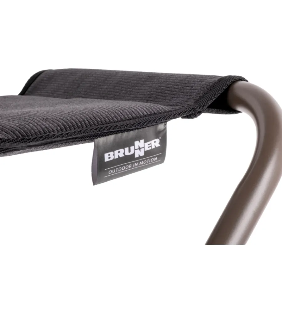 Campeggio-Brunner Sgabello pieghevole da campeggio "phantom stool" in alluminio e licotex grigio 27x40x45 cm