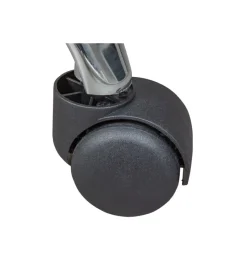Sedie E Sgabelli|Sgabello pu nero girevole con ruote, 33x33x50-66 cm