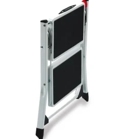 Best Sgabello salvaspazio in acciaio bianco 2 gradini 50x4x57 cm Scale E Sgabelli