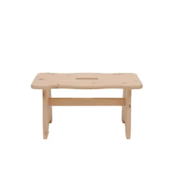 Complementi In Legno|Sgabello tom in legno di pino grezzo, 38x19x21,5 cm