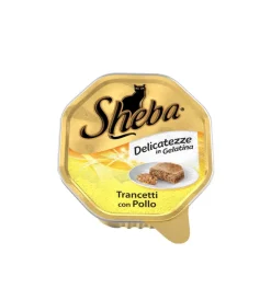 Alimenti Umido Gatto|Sheba delicatezza in gelatina con pollo 85 gr.