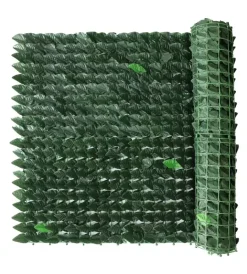 Reti, Recizioni E Cancelli Per Giardino- Siepe artificiale essenza in pvc con foglie lauro 2000x100 cm