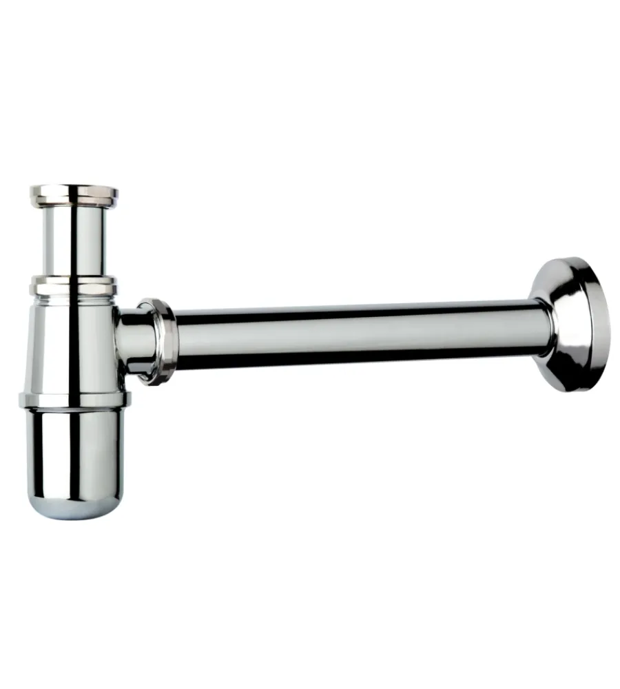 Sifoni- Sifone a bottiglia 1" in ottone cromato, per bagno