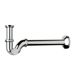 Sifoni|Sifone a "s" 1" in ottone cromato, per bagno