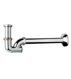 Sifoni|Sifone a "u" 1 1/4" in ottone cromato, per bagno