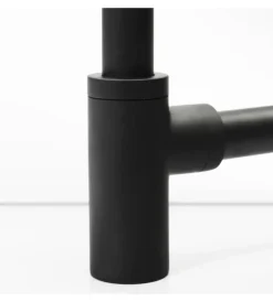Kam Rubinetti Vari|Sifone di scarico "black" in ottone verniciato nero opaco con attacco 1"1/4