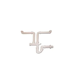 Sale Sifone salvaspazio a “s” 2 vasche 1 1/2" x 40 mm., per cucina Sifoni