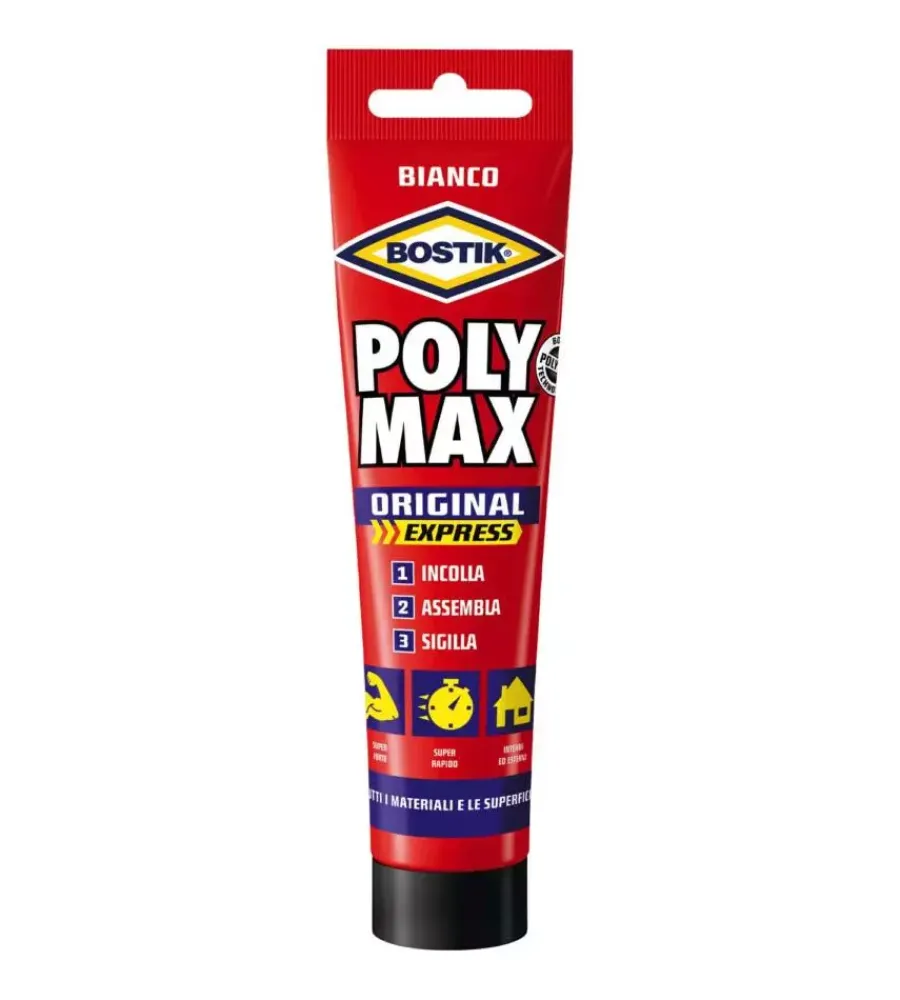 Colle- Sigillante trasparente bostik "poly max original express" 3 in 1 - 165 gr