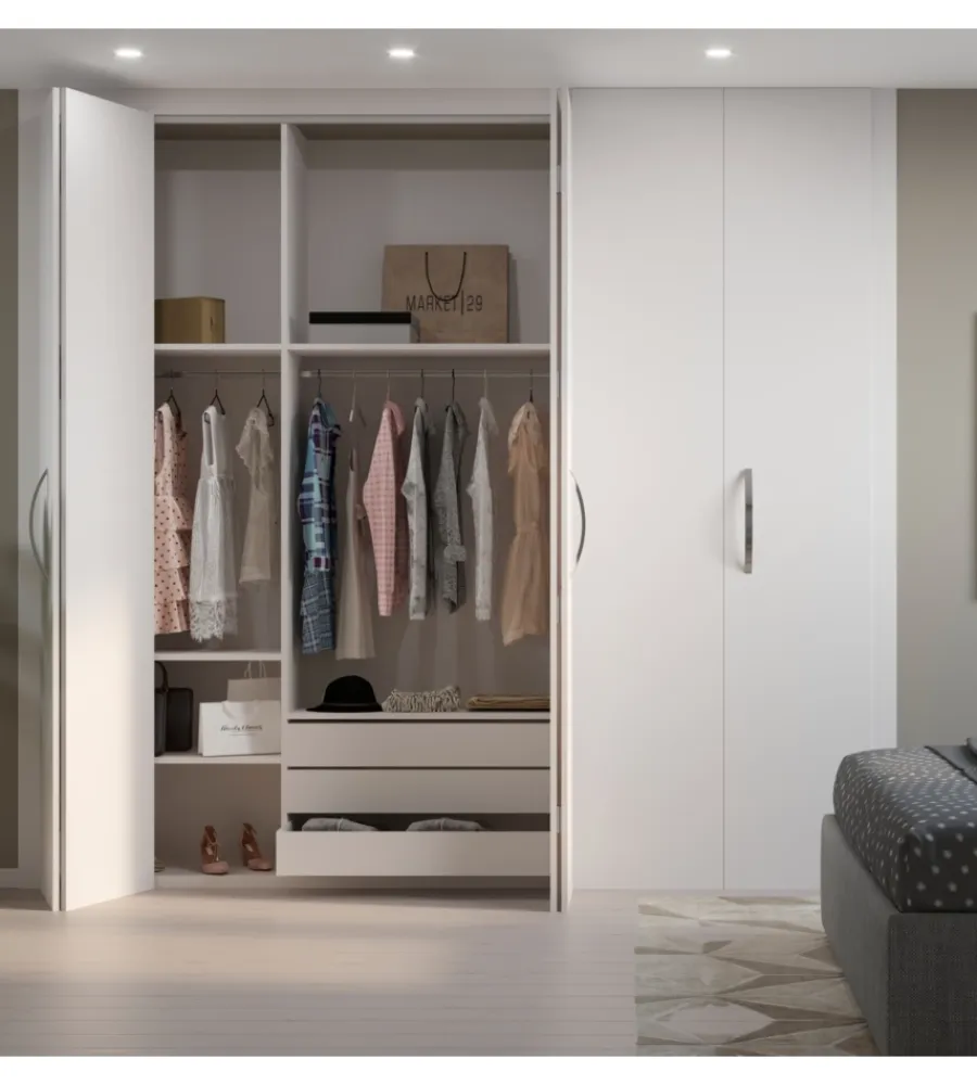 Discount Sistema twofold per 2 ante scorrevoli e pieghevoli senza guida inferiore Armadi