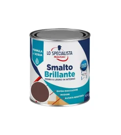 Smalti All' Acqua|Smalto acqua brillante 0,5 lt. marrone