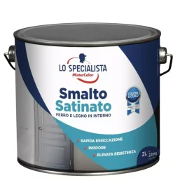Smalti All' Acqua- Smalto acqua satinato 2 lt. bianco