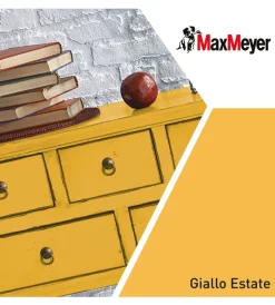 Max Meyer Smalti All' Acqua|Smalto all'acqua acril-poliuretanico "brillante" colore giallo estate, 125 ml