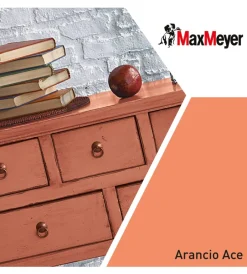 Smalti All' Acqua-Max Meyer Smalto all'acqua acril-poliuretanico "brillante" colore arancione ace, 125 ml