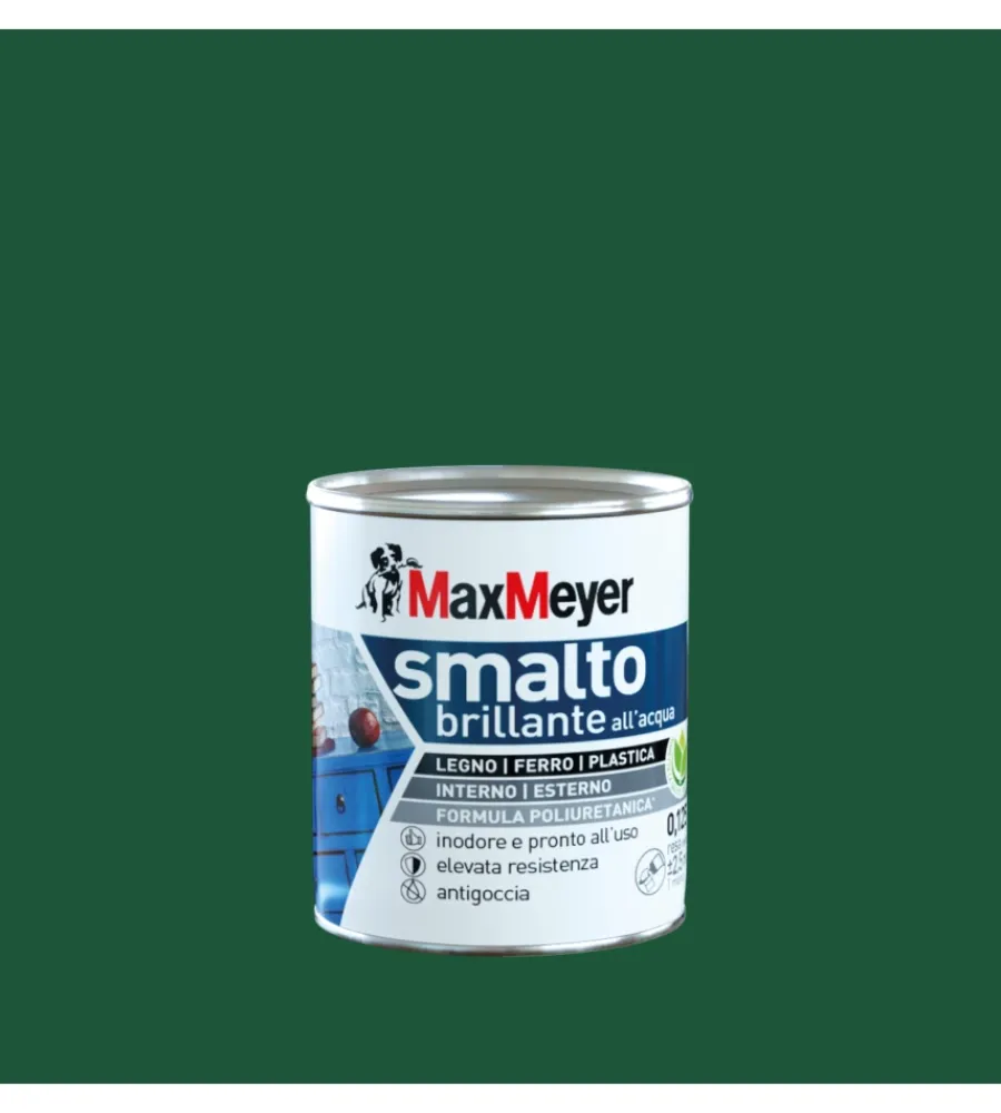 Online Smalto all'acqua acril-poliuretanico "brillante" colore verde scuro, 125 ml Smalti All' Acqua