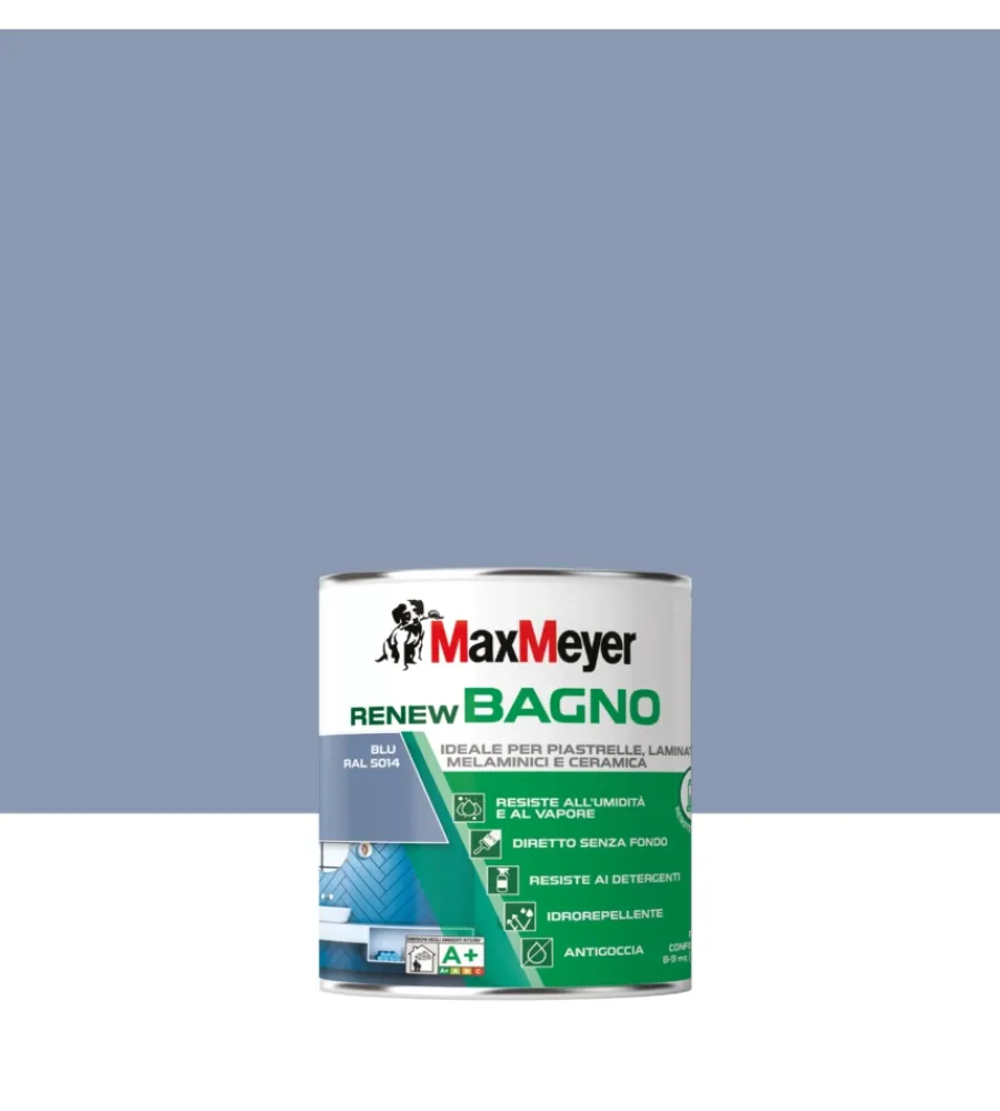 Smalti Speciali-Max Meyer Smalto all'acqua bagno "renew" blu 0,75 lt