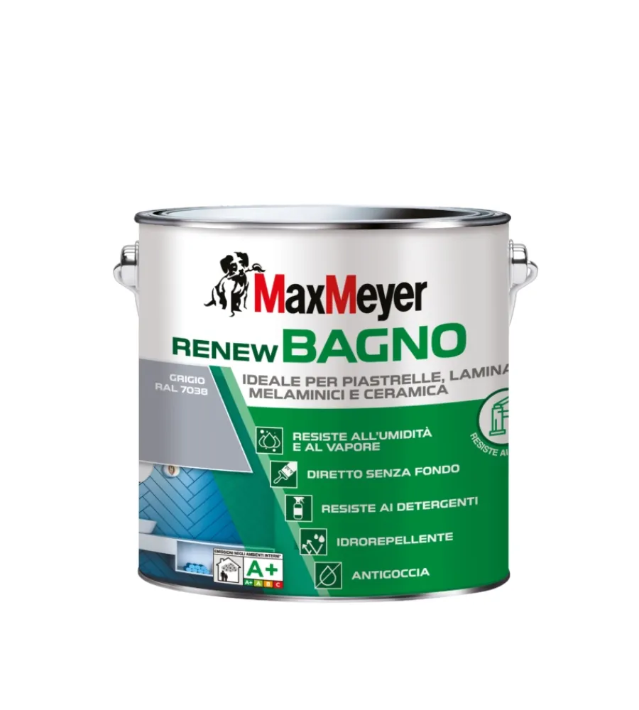 Outlet Smalto all'acqua bagno "renew" grigio 2 lt Smalti Speciali