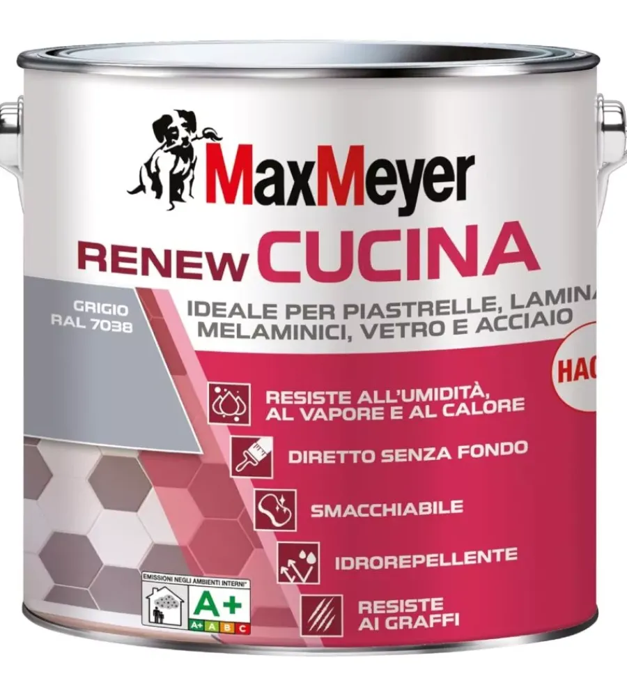 Smalti Speciali-Max Meyer Smalto all'acqua cucina "renew" grigio 2 lt