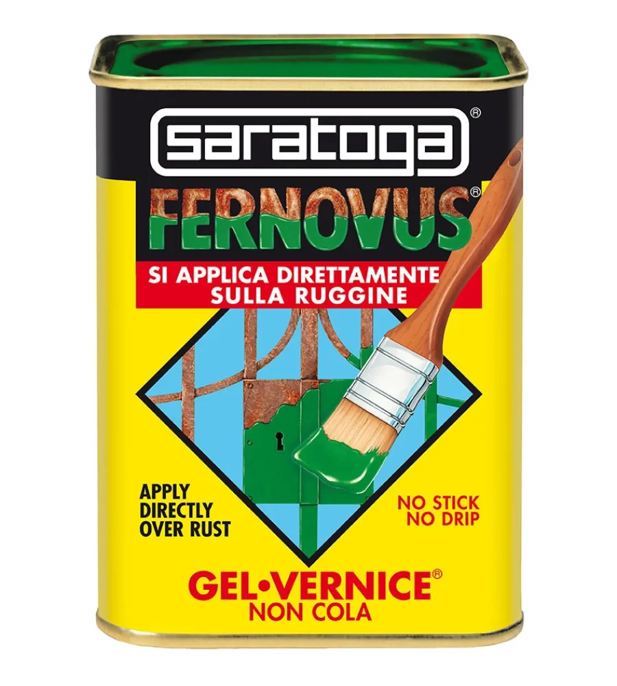 Saratoga Smalti Antiruggine|Smalto gel antiruggine "fernovus" metallizzato grigio medievale 750 ml
