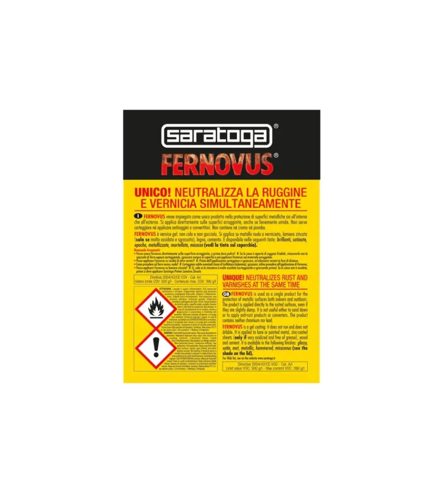 Hot Smalto gel antiruggine "fernovus" bianco neve 2,5 lt Smalti Antiruggine