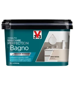 Smalti Speciali-V33 Smalto multi-materiale rinnovare perfection - bagno - grigio tortora satinato - 2 litri