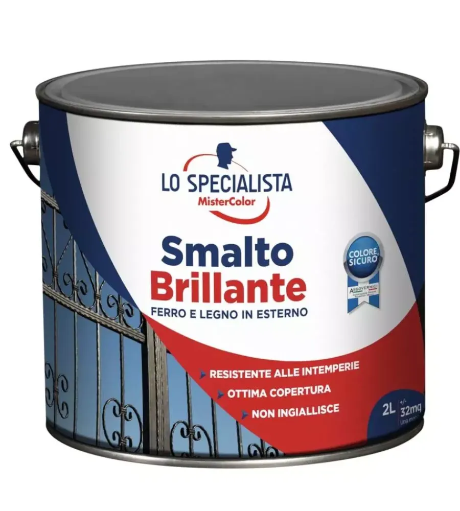 Smalti A Solvente- Smalto solvente brillante 2 lt. bianco