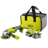 Smerigliatrici-Ryobi Smerigliatrice a batteria "r18ag-140s" 18v 115mm, con batteria 4.0 ah e caricabatterie