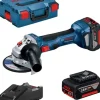 Bosch Smerigliatrici|Smerigliatrice angolare a batteria gws 18v-7 125mm con 2 batterie 18v 4ah professionale blu