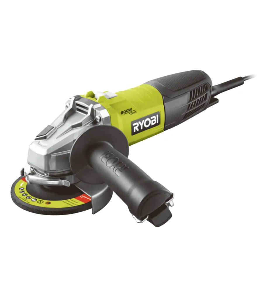 Smerigliatrici-Ryobi Smerigliatrice angolare elettrica "rag800-125g" 800 w 125 mm