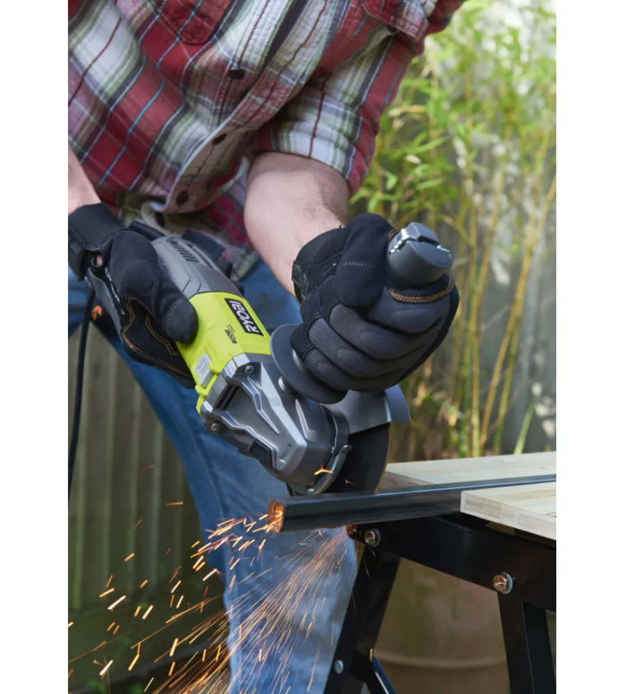 Smerigliatrici-Ryobi Smerigliatrice angolare elettrica "rag800-125g" 800 w 125 mm