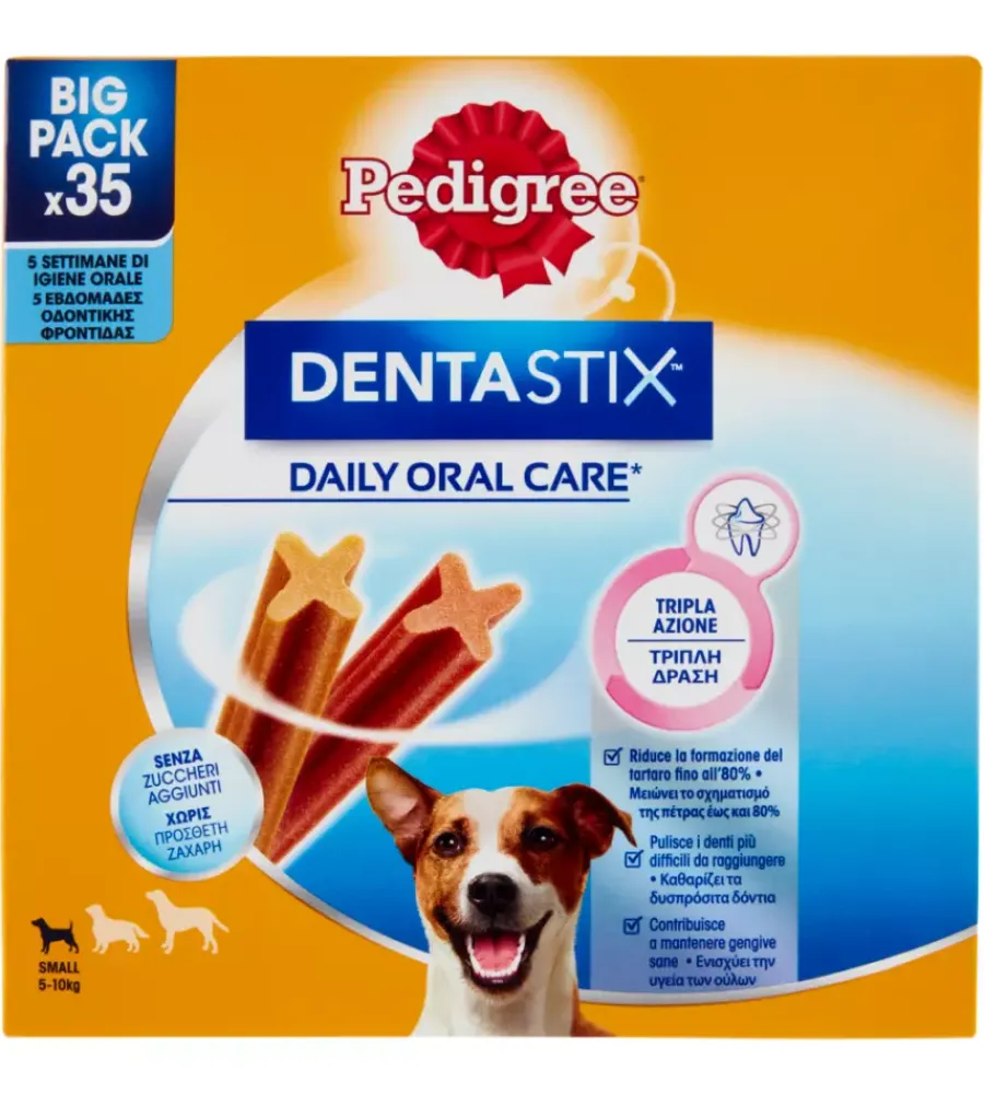 Stick-Pedigree Snack igiene orale per cani di taglia piccola "dentastix", 35 pezzi