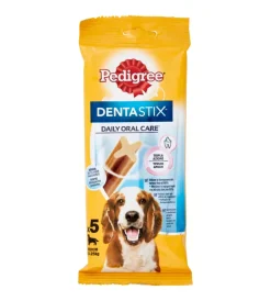 Snack igiene orale per cani di taglia media "dentastix", 5 pezzi Stick