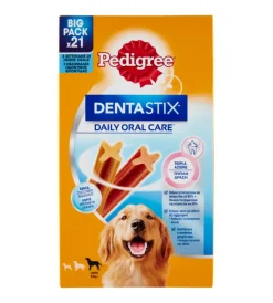 Pedigree Stick|Snack igiene orale per cani di taglia grande "dentastix", 21 pezzi