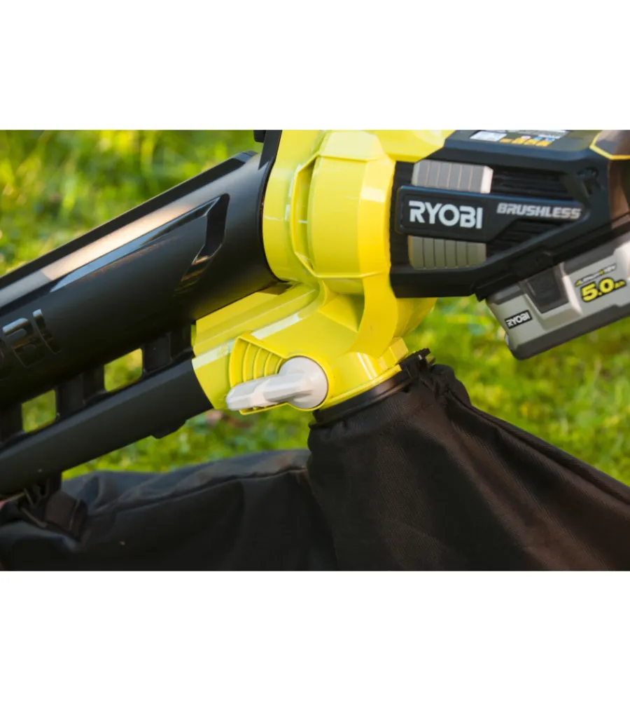 Soffiatori E Aspiratori-Ryobi Soffiatore aspiratore a batteria "obv18" 18v, solo corpo macchina