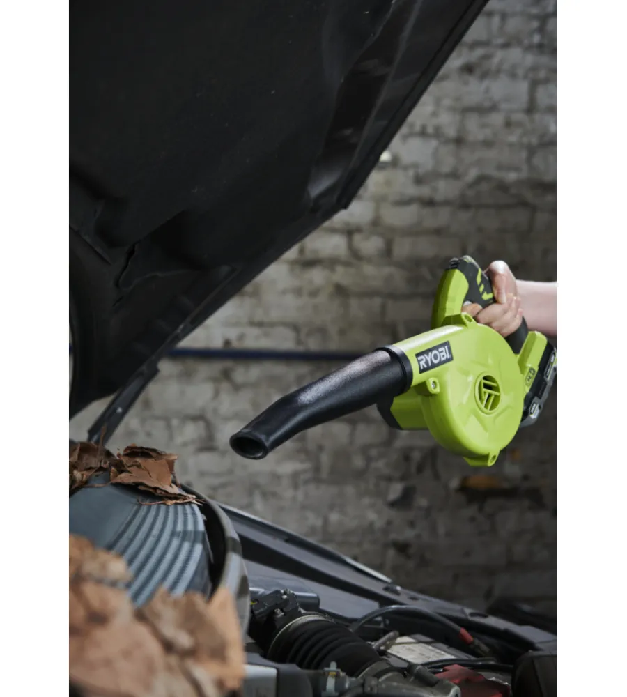 Soffiatori E Aspiratori-Ryobi Soffiatore compatto a batteria "r18tb-0" 18v, solo corpo macchina