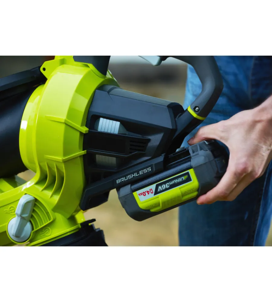 Soffiatore e aspiratore a batteria "rbv36b" 36v, solo corpo macchina Soffiatori E Aspiratori