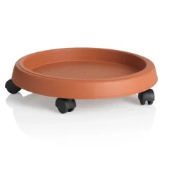 Bama Coltivazione E Cura|Sottovaso c ruote c. 25 terracotta